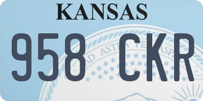 KS license plate 958CKR