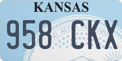 KS license plate 958CKX