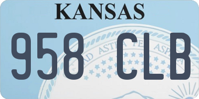 KS license plate 958CLB