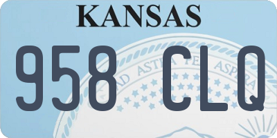 KS license plate 958CLQ