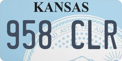 KS license plate 958CLR