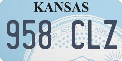 KS license plate 958CLZ