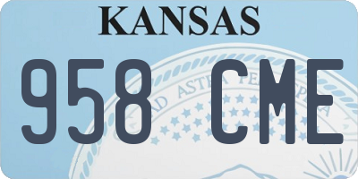 KS license plate 958CME