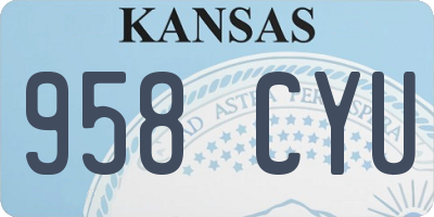 KS license plate 958CYU
