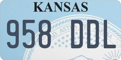 KS license plate 958DDL