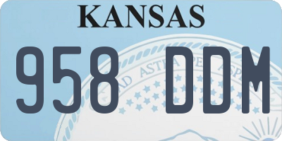 KS license plate 958DDM