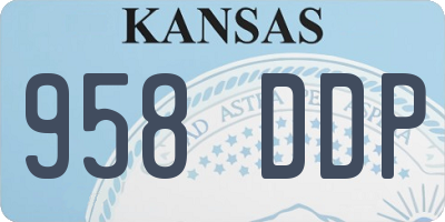 KS license plate 958DDP