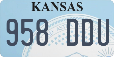 KS license plate 958DDU