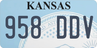 KS license plate 958DDV