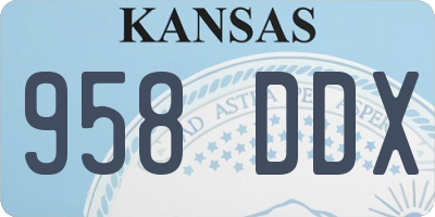 KS license plate 958DDX