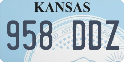 KS license plate 958DDZ