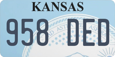 KS license plate 958DED