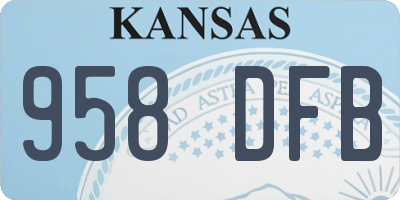 KS license plate 958DFB