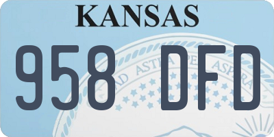 KS license plate 958DFD