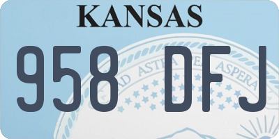 KS license plate 958DFJ