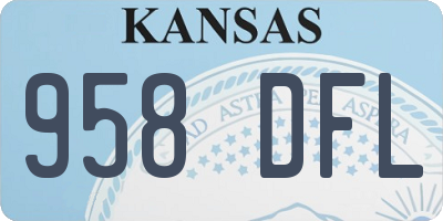 KS license plate 958DFL