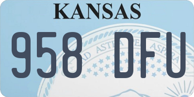 KS license plate 958DFU