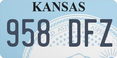 KS license plate 958DFZ