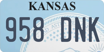 KS license plate 958DNK