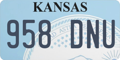 KS license plate 958DNU