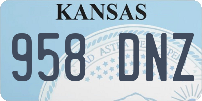 KS license plate 958DNZ