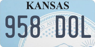 KS license plate 958DOL