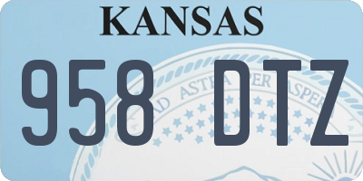 KS license plate 958DTZ