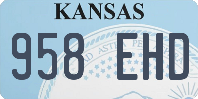 KS license plate 958EHD