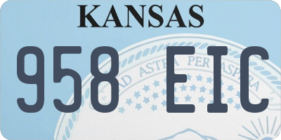 KS license plate 958EIC