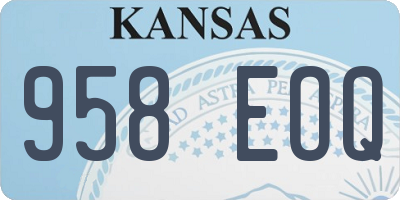 KS license plate 958EOQ