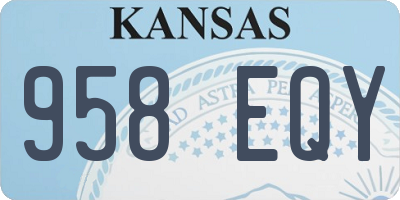 KS license plate 958EQY