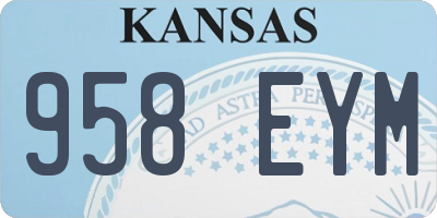 KS license plate 958EYM