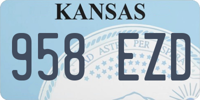 KS license plate 958EZD