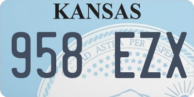 KS license plate 958EZX
