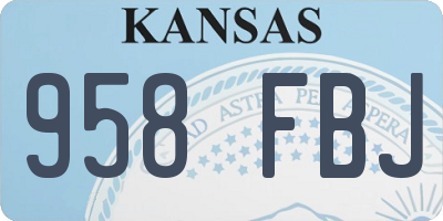 KS license plate 958FBJ
