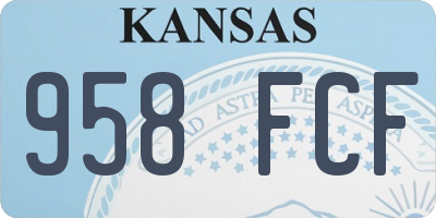 KS license plate 958FCF
