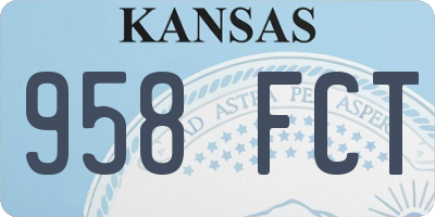 KS license plate 958FCT