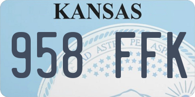 KS license plate 958FFK