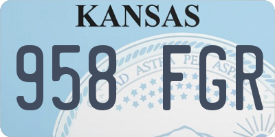 KS license plate 958FGR