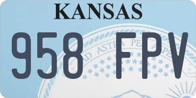 KS license plate 958FPV