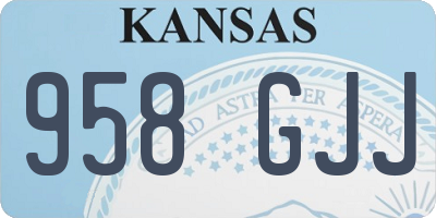 KS license plate 958GJJ