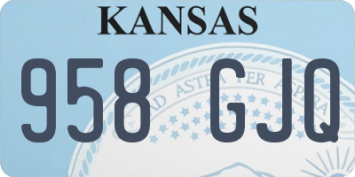KS license plate 958GJQ