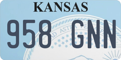 KS license plate 958GNN