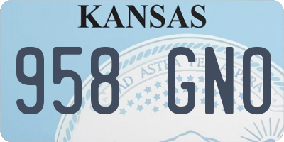 KS license plate 958GNO