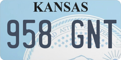 KS license plate 958GNT