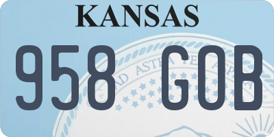 KS license plate 958GOB