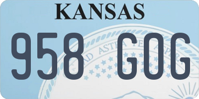 KS license plate 958GOG