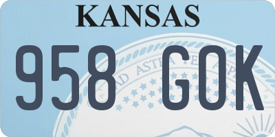 KS license plate 958GOK