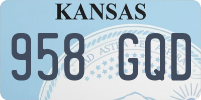 KS license plate 958GQD
