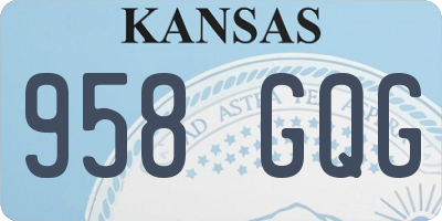 KS license plate 958GQG